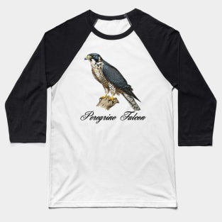 Peregrine Falcon  sitting on a branch Baseball T-Shirt